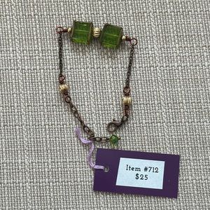 Unique Vintage Beaded Bracelet #712 Handmade by Violette Grace